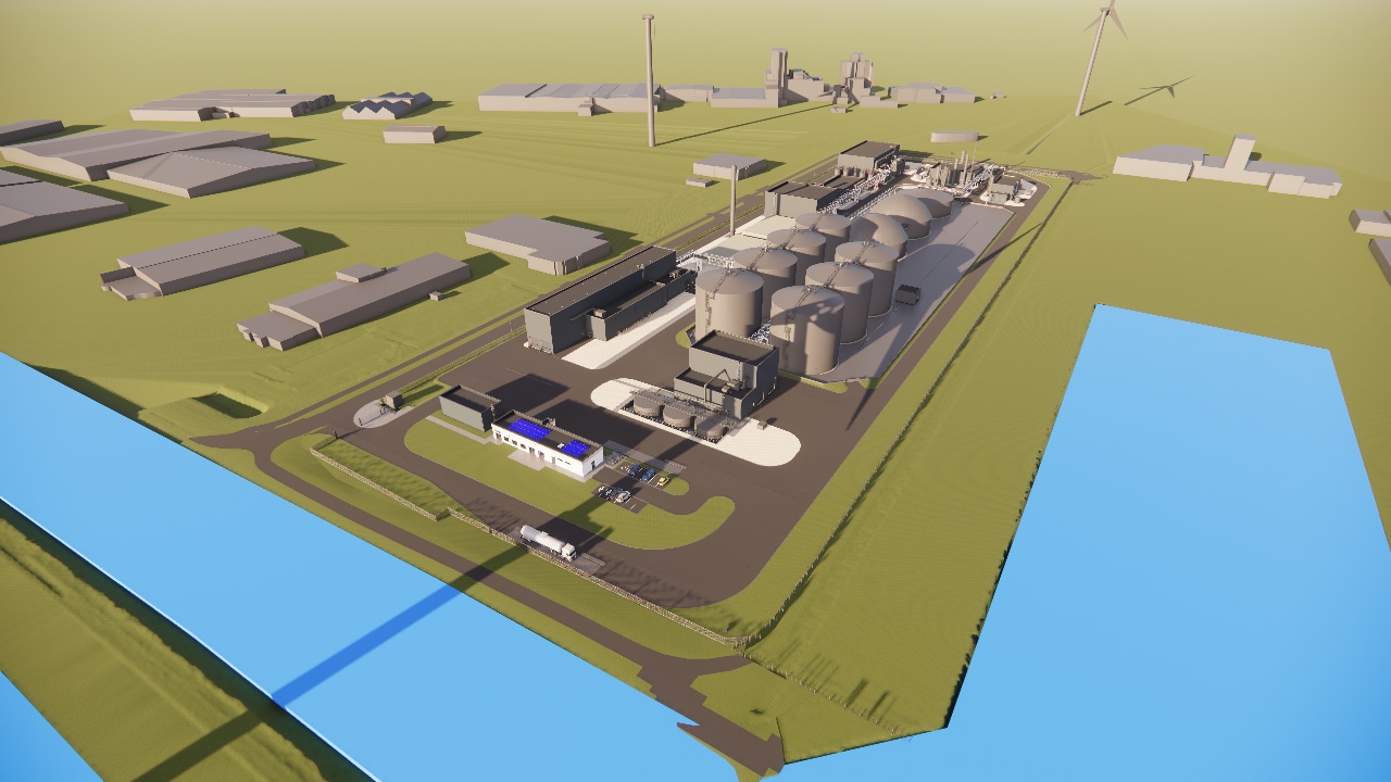 Computerrendering van Shell Biogas Coevorden (Beeld: Enscape)