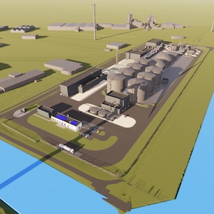 Computerrendering van Shell Biogas Coevorden (Beeld: Enscape)