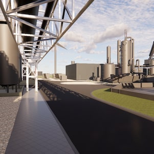 Computerrendering van Shell Biogas Coevorden (Beeld: Enscape)