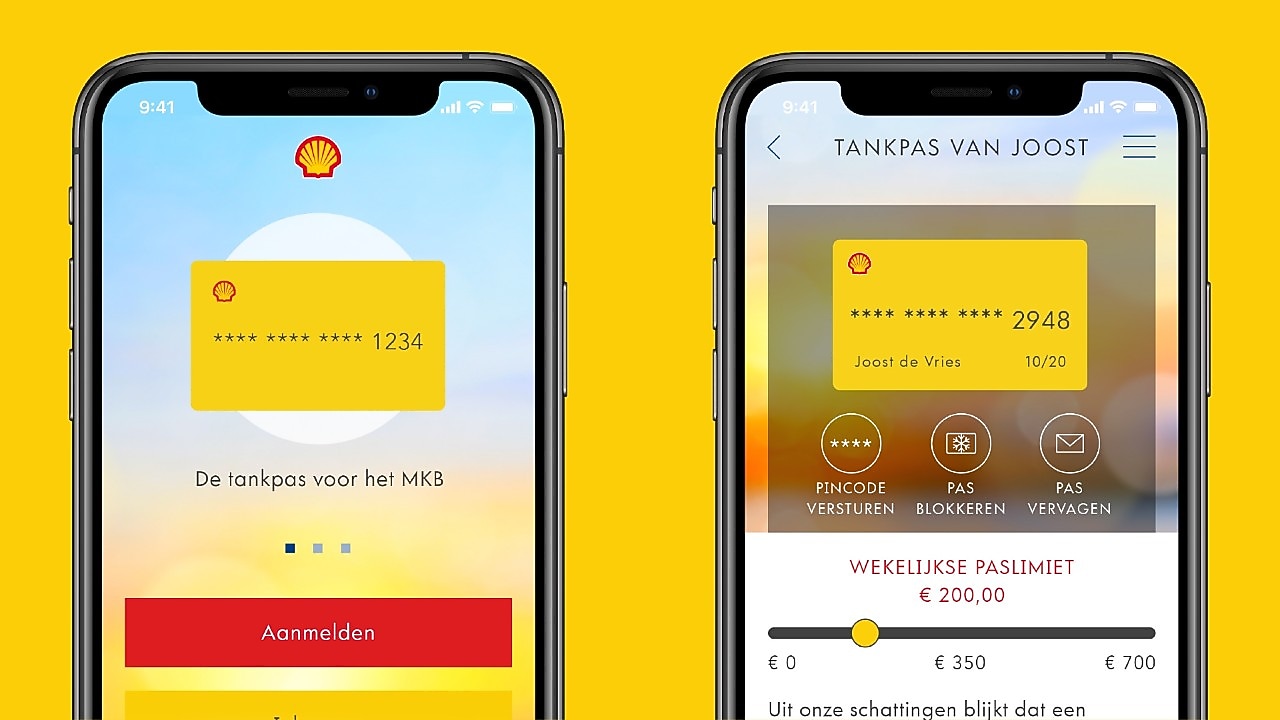 De Shell Fleet App op de mobiel