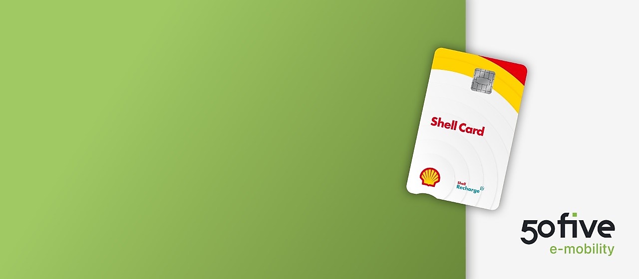 De Shell Card met het logo van 50five
