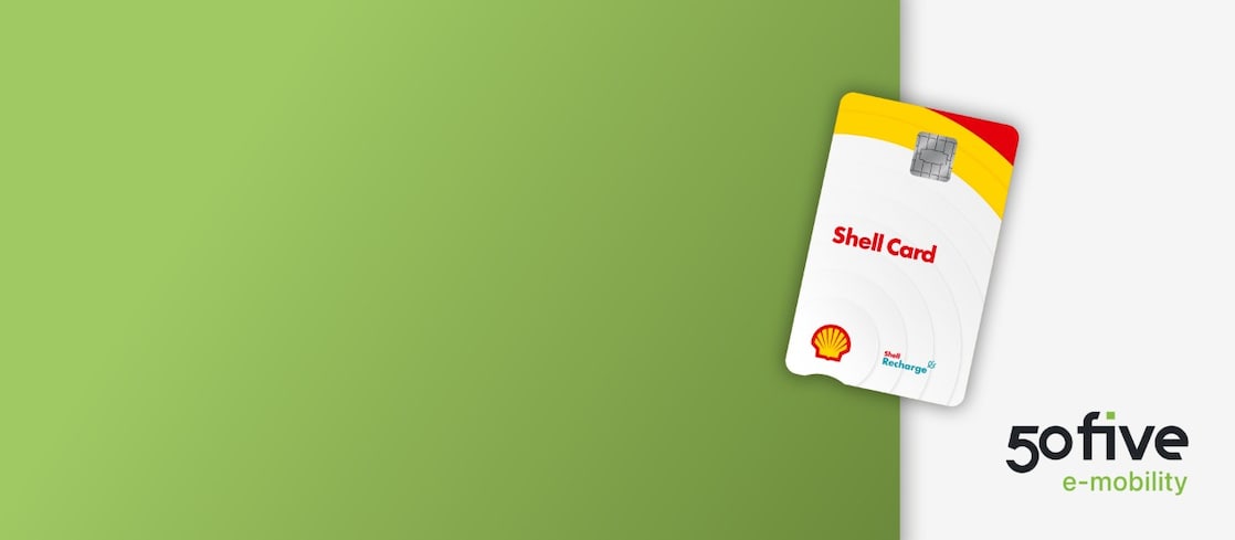 De Shell Card met het logo van 50five