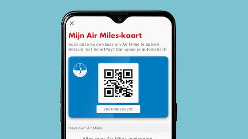 Air Miles-kaart in de app
