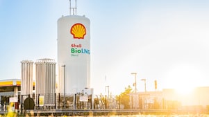Een Shell BioLNG-tank