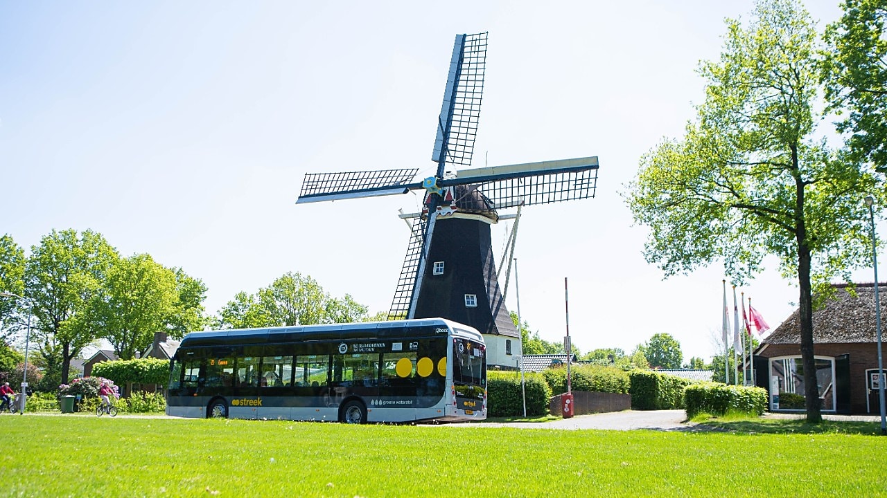 Qbuzz-waterstofbus in Groningen