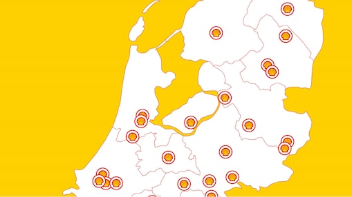 Netwerkkaart van Nederland