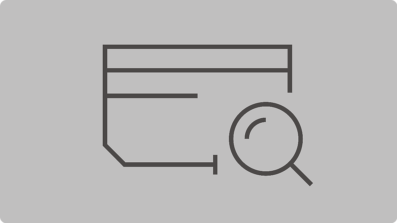 Kaart met vergrootglaspictogram