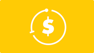 Het teken van de dollar in een cirkelpictogram