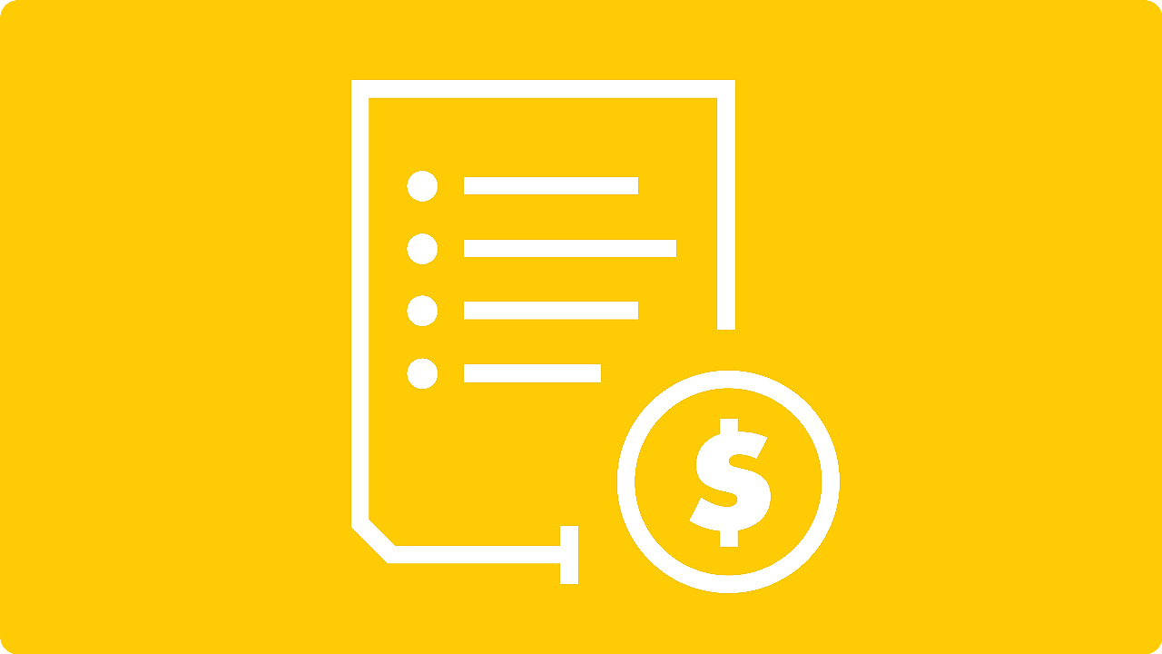 Document met een muntstukpictogram