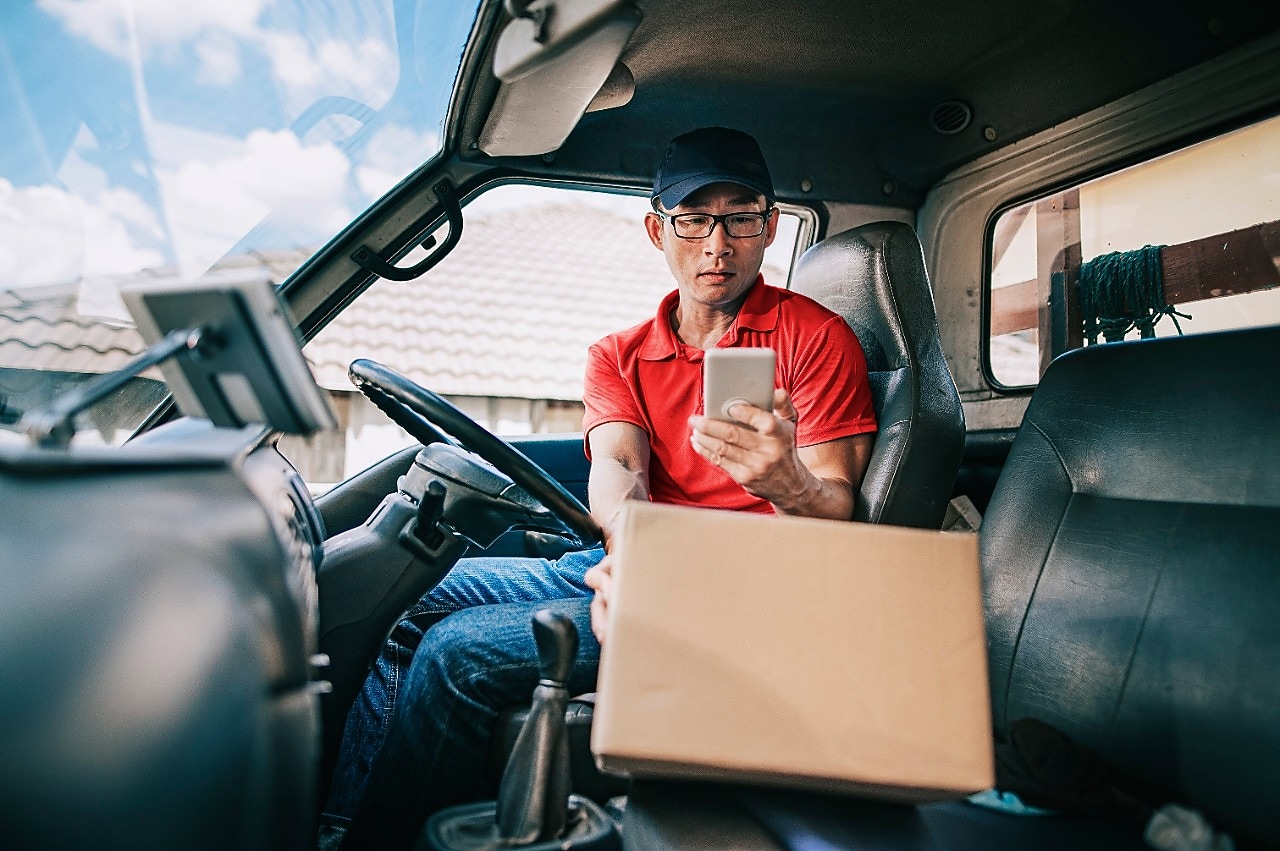 Shell Fleet App op de telefoon