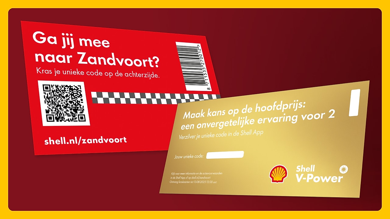 Man using phone at a Shell Recharge Station