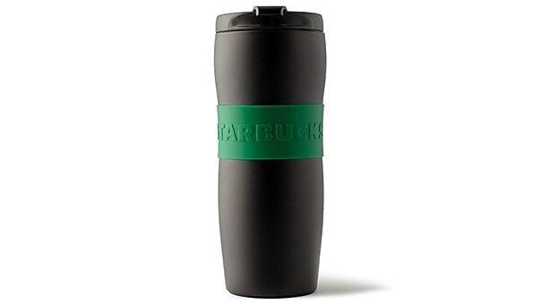 Matte Black Tumbler with Green Band
